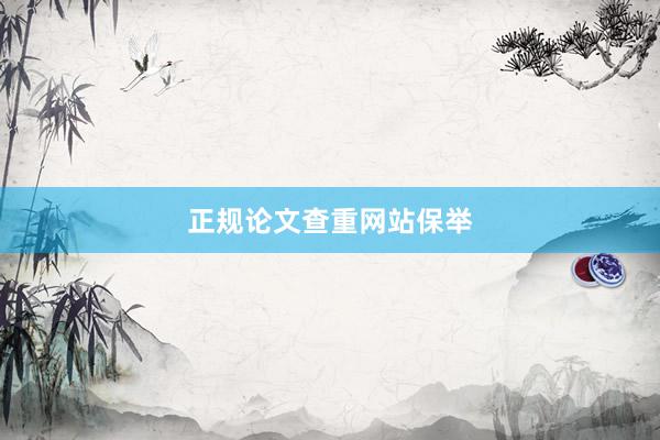 正规论文查重网站保举